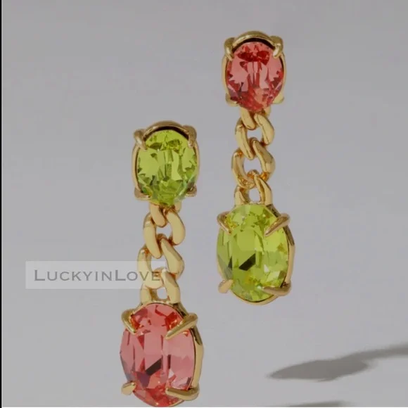 ALEXIS BITTAR • Bonbon Citrus Crystal Drop Post Earrings - Picture 8 of 10